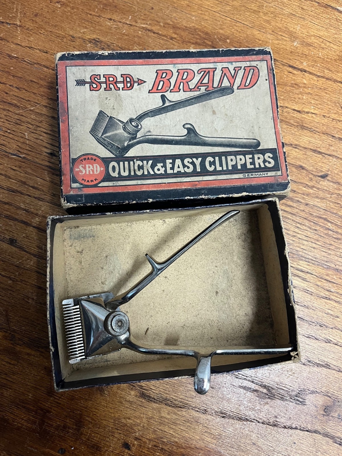 Vintage SRD Brand German Hair Cutter Original Box Barber Shop Manual Hand Clippe Vintage SRD Brand German Hair Cutter Original Box Barber Shop Manual Hand Clippe