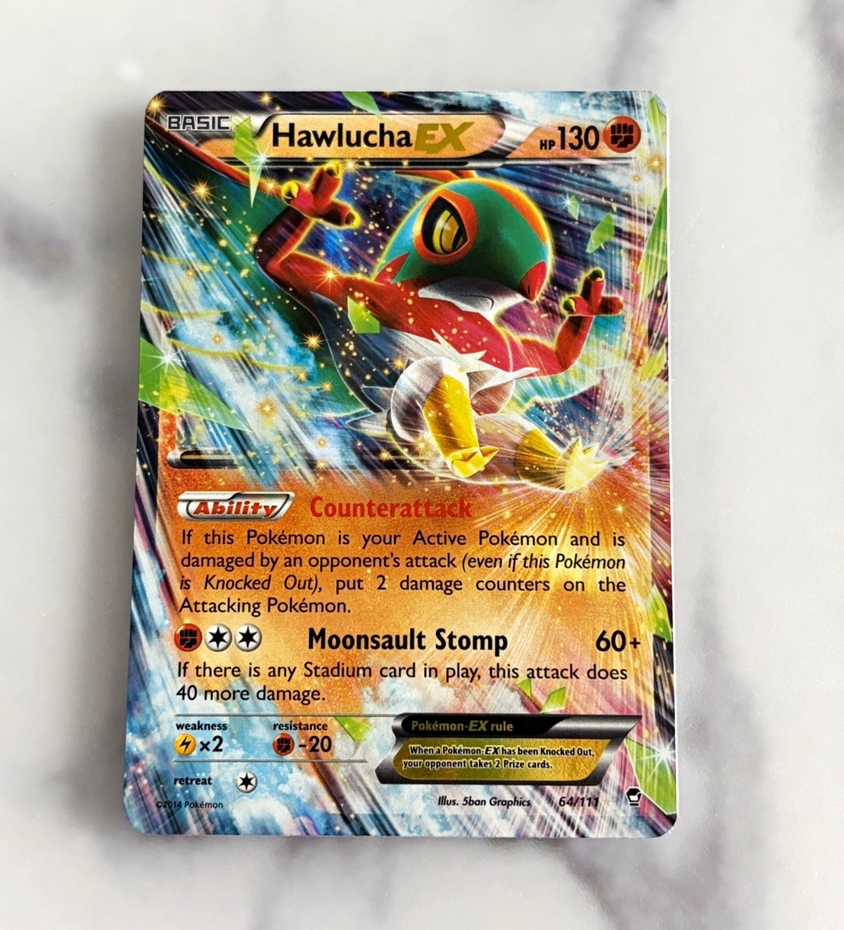 Pokémon TCG Hawlucha EX Furious Fists 64/111 Holographic Rare Pokémon TCG Hawlucha EX Furious Fists 64/111 Holographic Rare