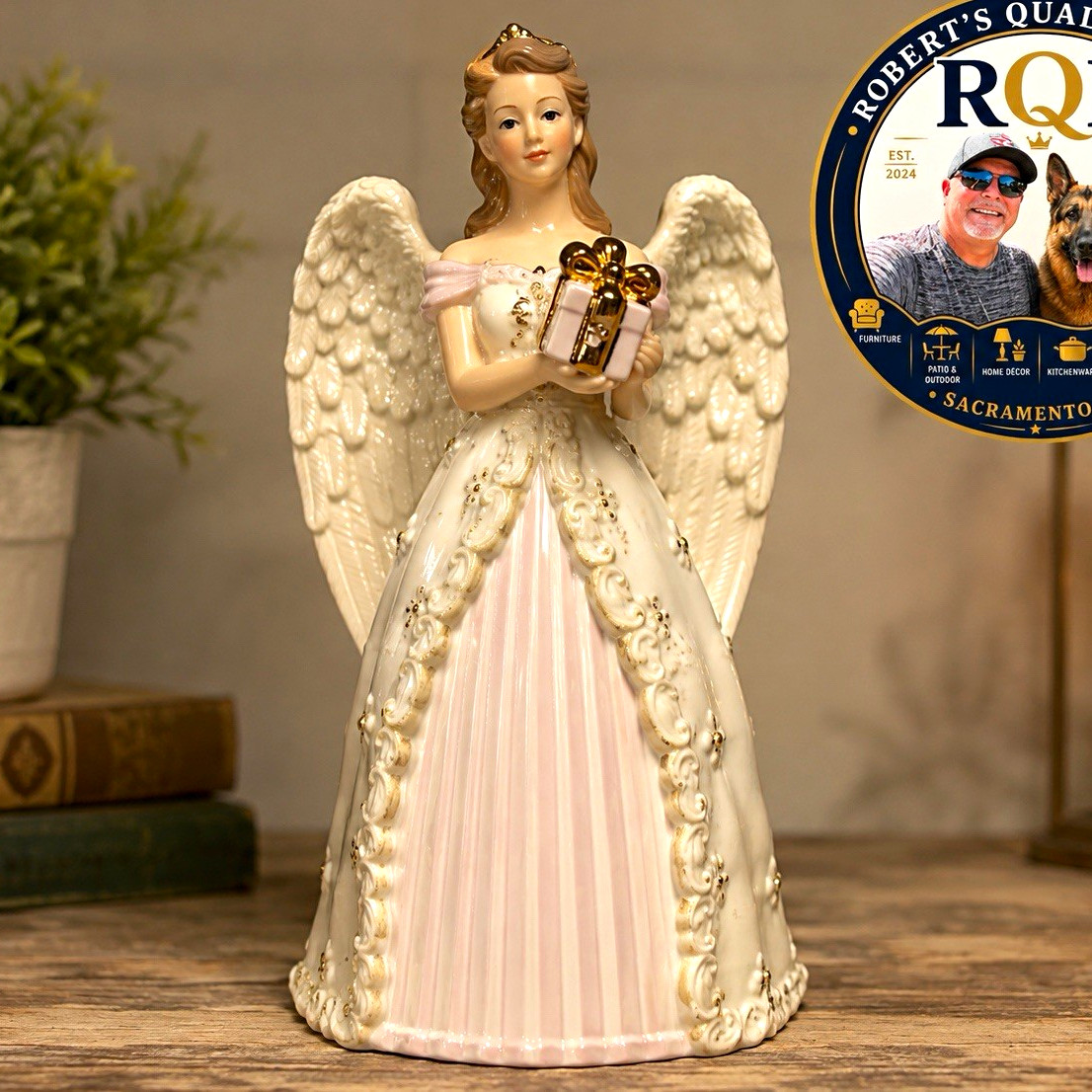 Lenox Gift from Heaven 2001 Christmas Angel Porcelain Figurine Hand Painted