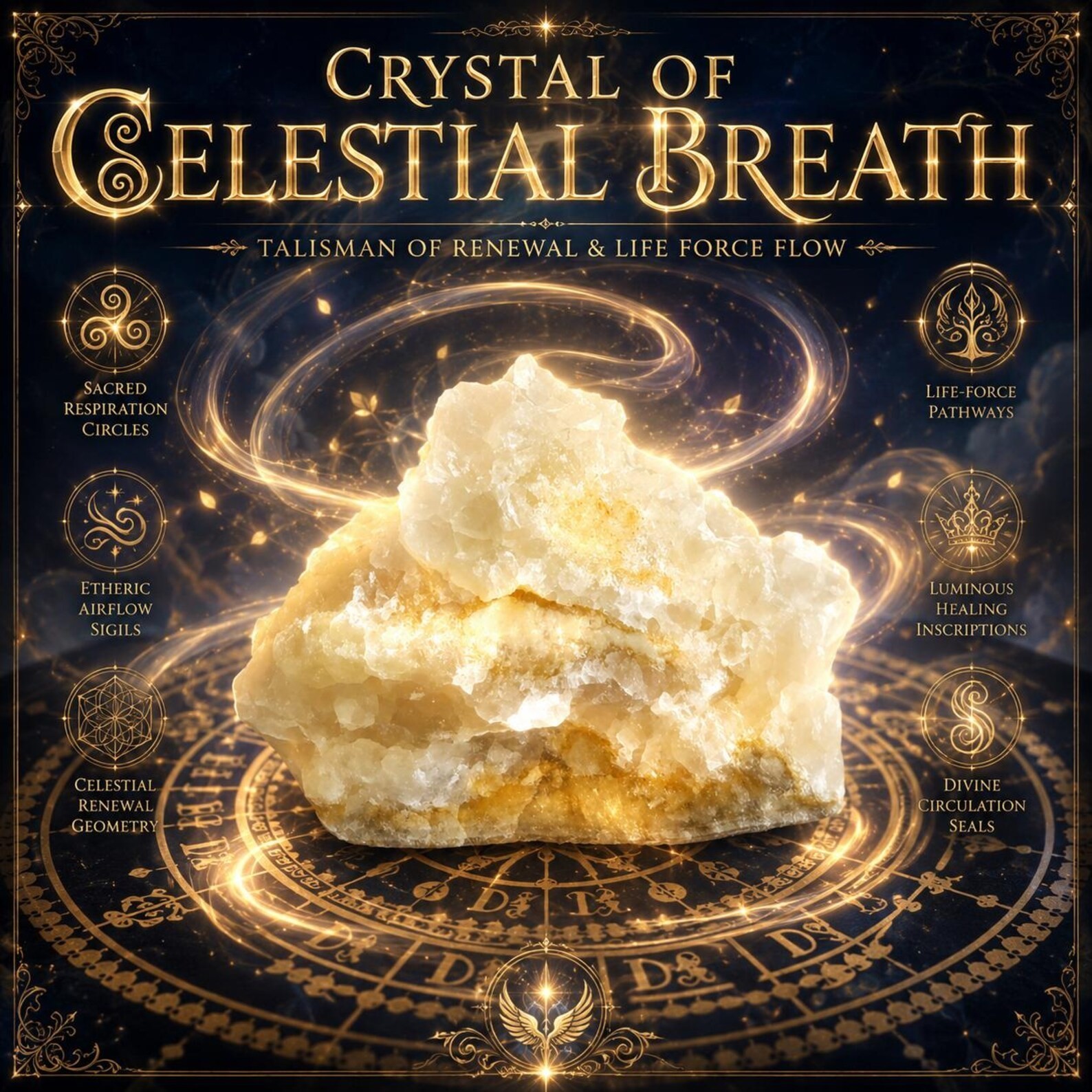 Crystal of Celestial Breath – Talisman of Renewal & Life Force Flow