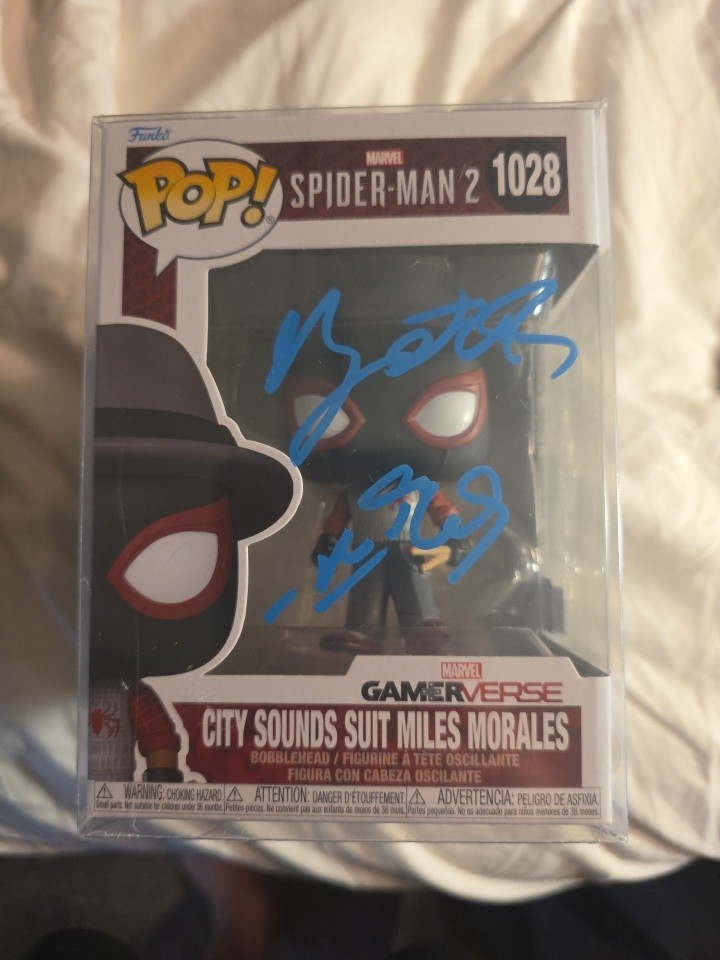 Nadji Jeter Signed FunkoPop Spider-Man 2 Miles Morales 1028 -OCCM COA Autograph Nadji Jeter Signed FunkoPop Spider-Man 2 Miles Morales 1028 -OCCM COA Autograph