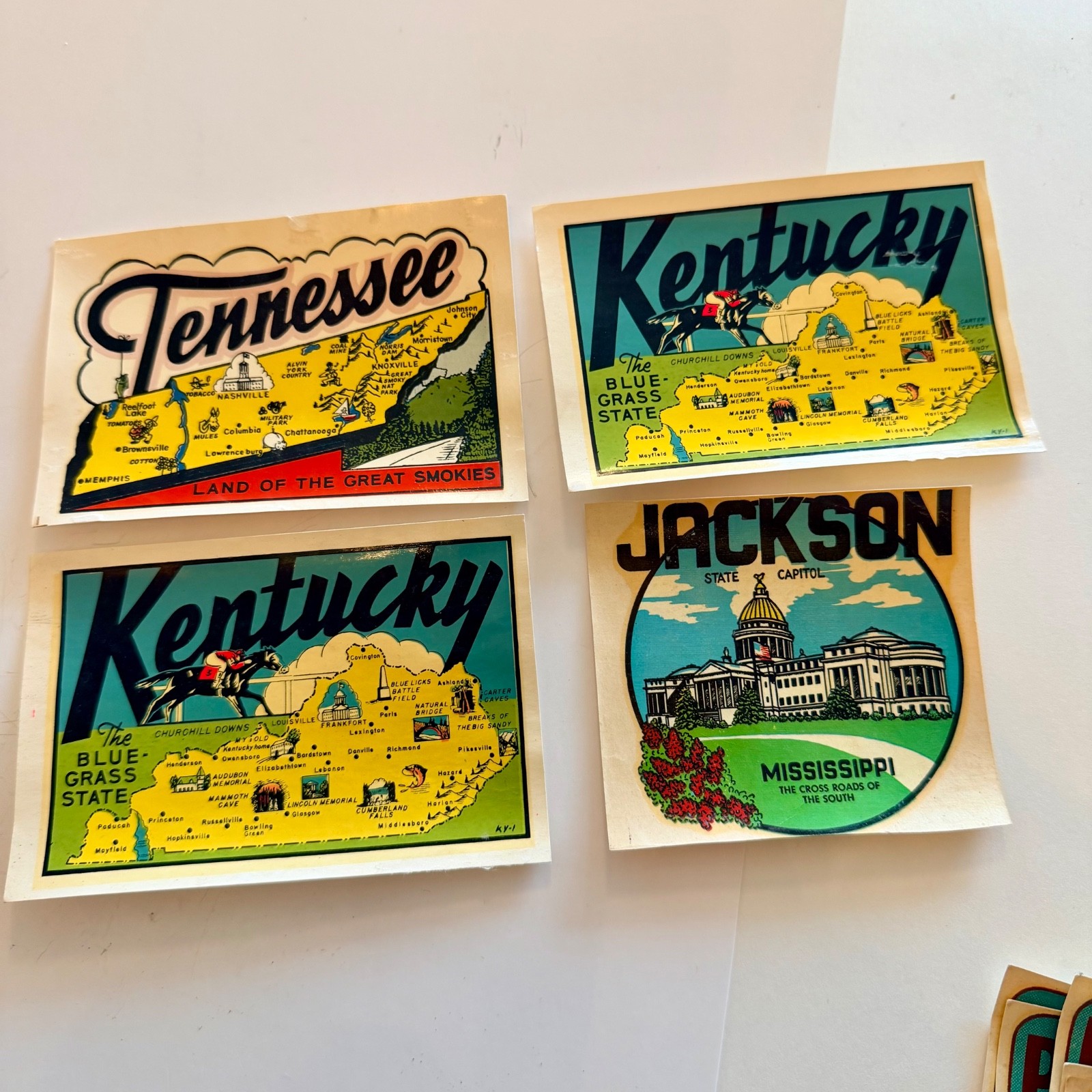 Vintage Mid-Century Travel Souvenir Water Slide Decals Lot of 19 Vintage Mid-Century Travel Souvenir Water Slide Decals Lot of 19
