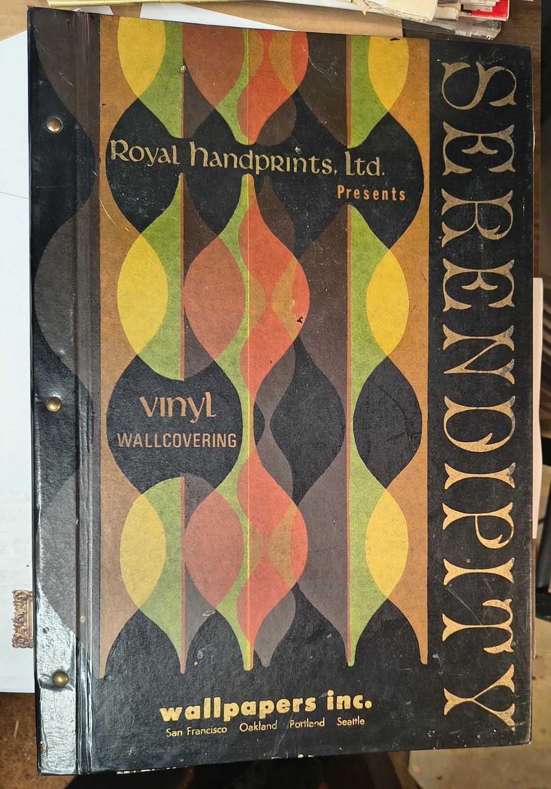 Vintage Serendipity Wallpaper Sample Book Royal Handprints Ltd MCM Vinyl Mod Vintage Serendipity Wallpaper Sample Book Royal Handprints Ltd MCM Vinyl Mod