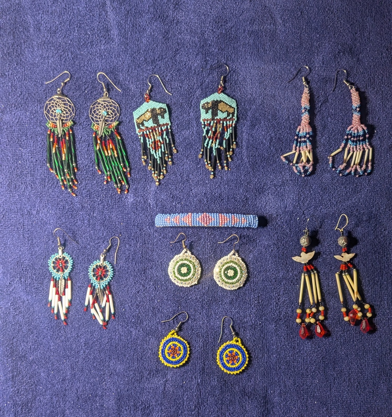 Authentic Lakota Sioux Beaded Jewelry Wholesale Lot 8pc Native American Made Authentic Lakota Sioux Beaded Jewelry Wholesale Lot 8pc Native American Made