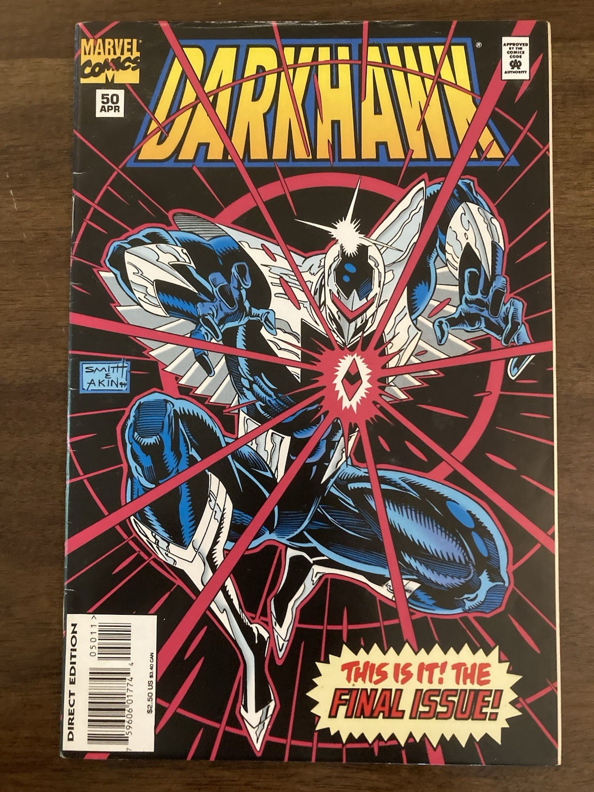 Marvel Comics Darkhawk #50 Direct Edition 1995 Modern Age FINAL ISSUE FN/VF Marvel Comics Darkhawk #50 Direct Edition 1995 Modern Age FINAL ISSUE FN/VF