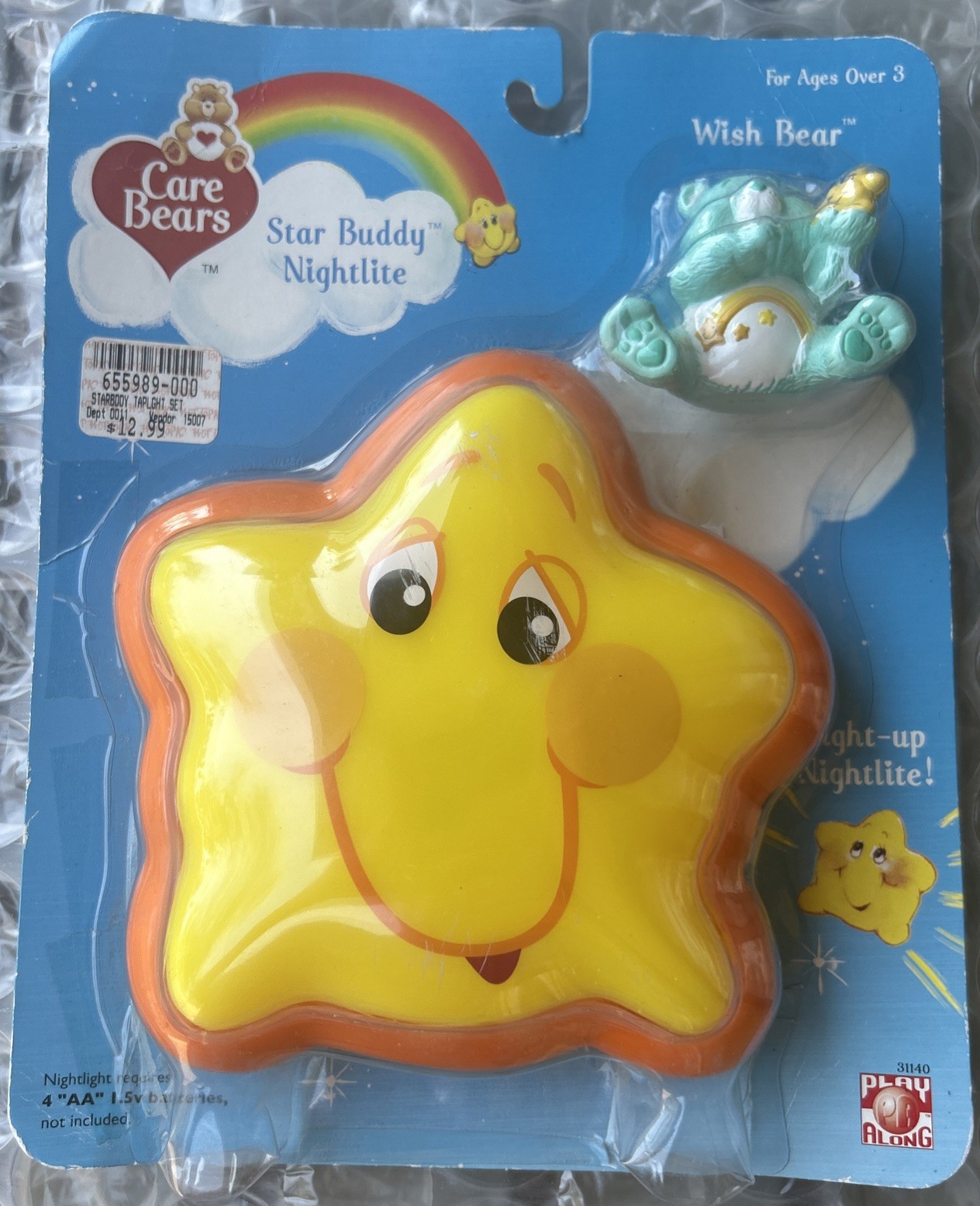 2003 Play Along Toys Care Bears Star Buddy Nightlite With Wish Bear Package Wear 2003 Play Along Toys Care Bears Star Buddy Nightlite With Wish Bear Package Wear