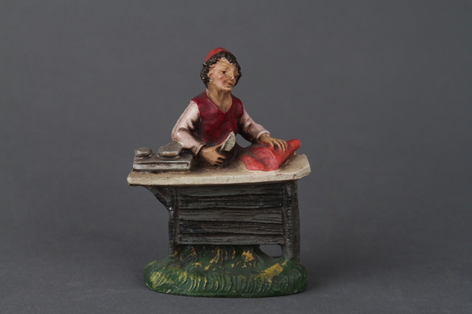 Vintage Fontanini Euromarchi Deli Guy Figurine Italian Paper Mache Cartapesta Vintage Fontanini Euromarchi Deli Guy Figurine Italian Paper Mache Cartapesta