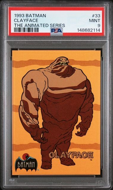 1993 TOPPS BATMAN THE ANIMATED SERIES CLAYFACE #33 PSA 9 BATMAN