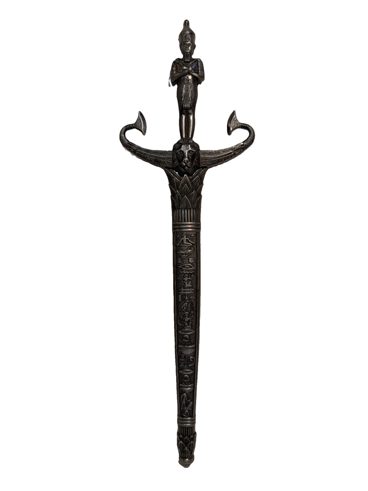 VTG Egyptian Pharaoh Silver Dagger With Scabbard 13” Ornate VTG Egyptian Pharaoh Silver Dagger With Scabbard 13” Ornate
