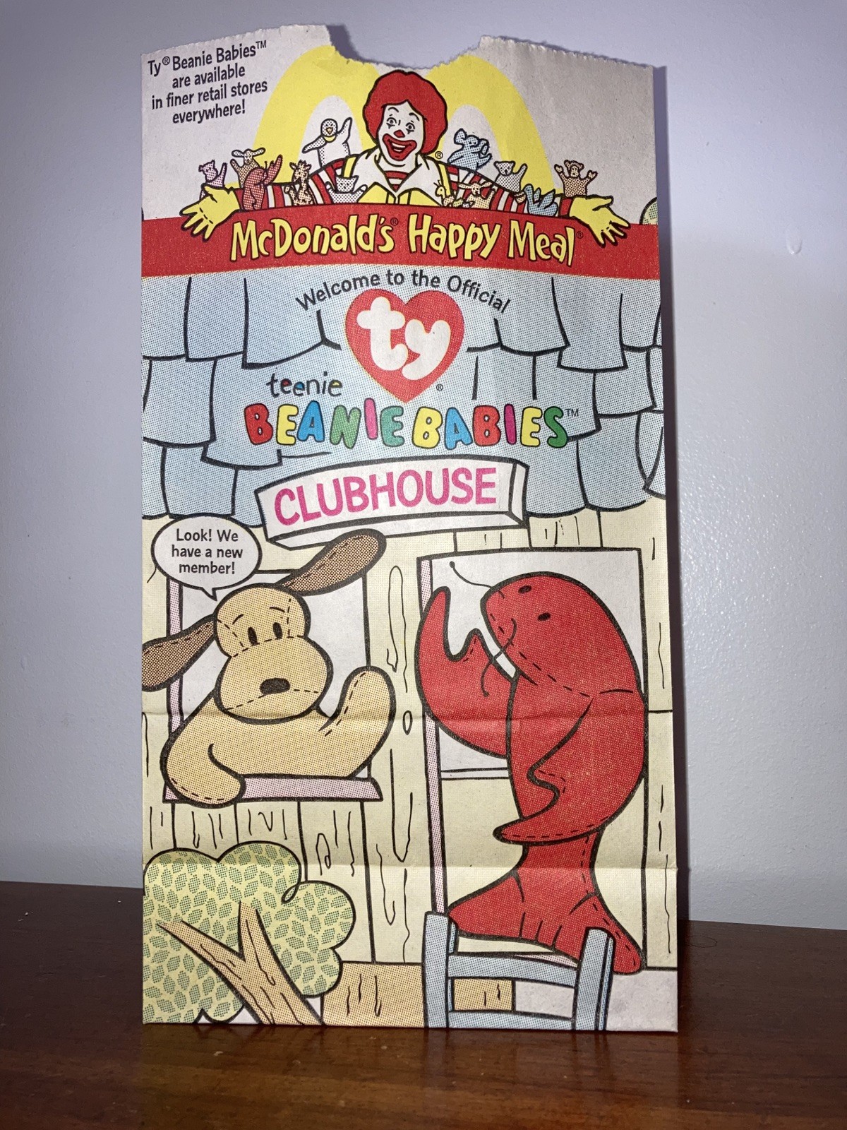 Vintage 1998 PAPER BAG McDonalds Happy Meal Promo TY Teenie Beanie Babies Unused Vintage 1998 PAPER BAG McDonalds Happy Meal Promo TY Teenie Beanie Babies Unused