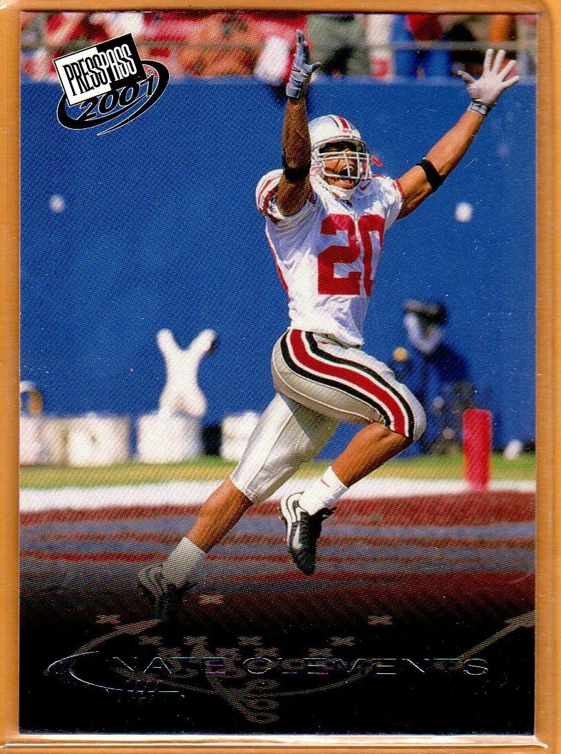 NATE CLEMENTS(BUFFALO BILLS)2001 PRESS PASS/Rookie Football Card NATE CLEMENTS(BUFFALO BILLS)2001 PRESS PASS/Rookie Football Card