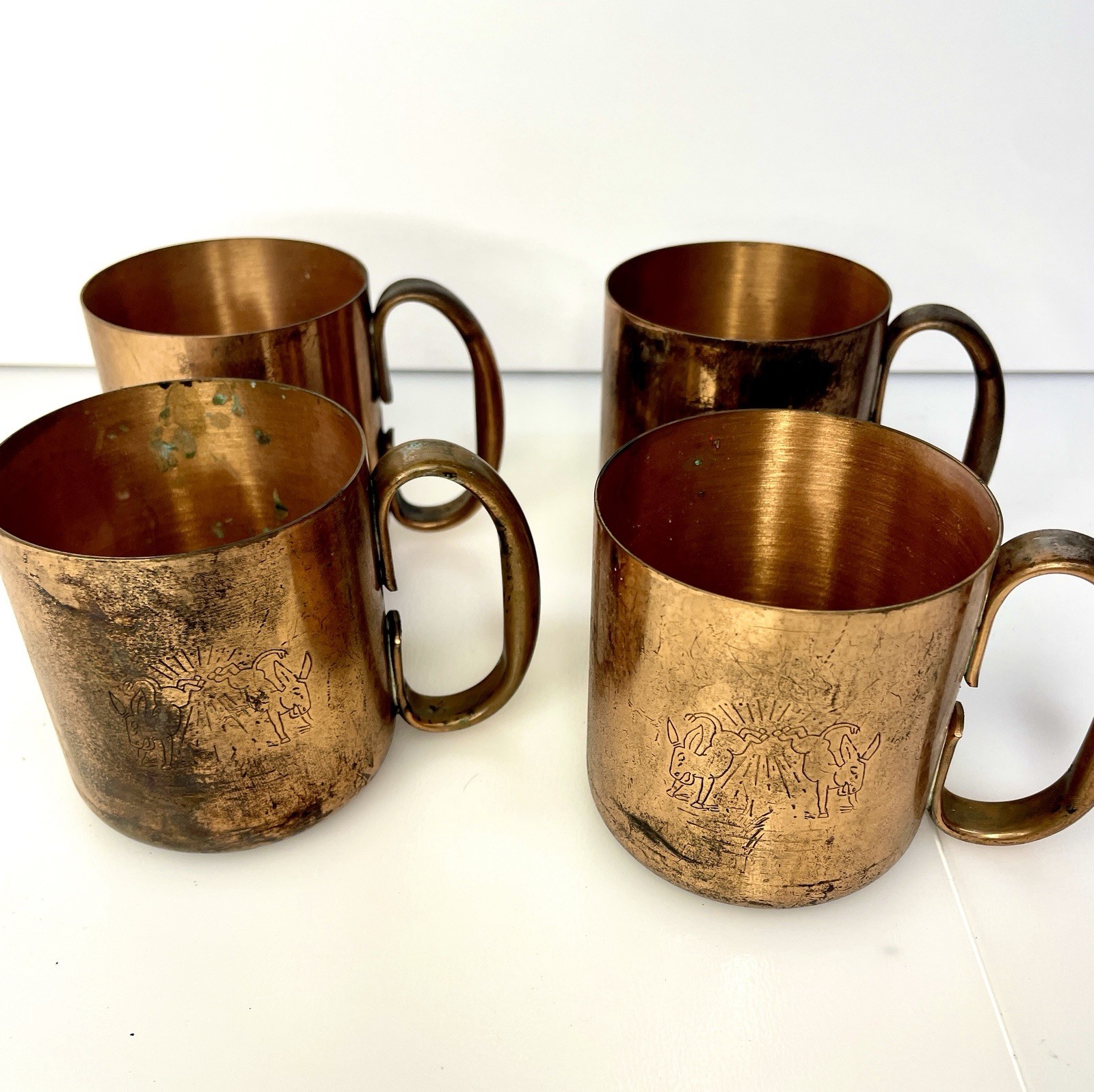 Vintage Mid Century Moscow Mule Mug Cup A Cock ‘N Bull Solid Copper Set of 4 Vintage Mid Century Moscow Mule Mug Cup A Cock ‘N Bull Solid Copper Set of 4