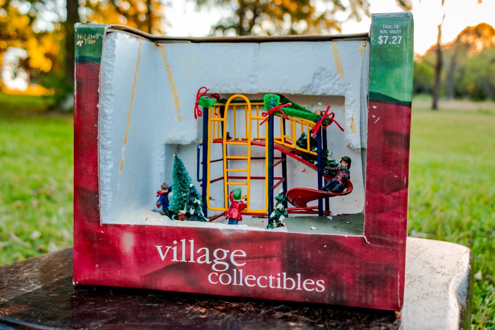 Holiday Time Village Collectibles Slide w/ Children Christmas Playground AS-IS Holiday Time Village Collectibles Slide w/ Children Christmas Playground AS-IS