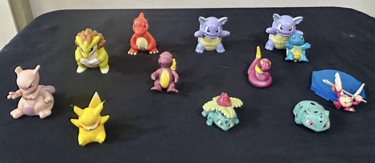 Vintage Pokémon THINKChip Figures Lot Hasbro Nintendo 2000 Wartortle Pikachu + B