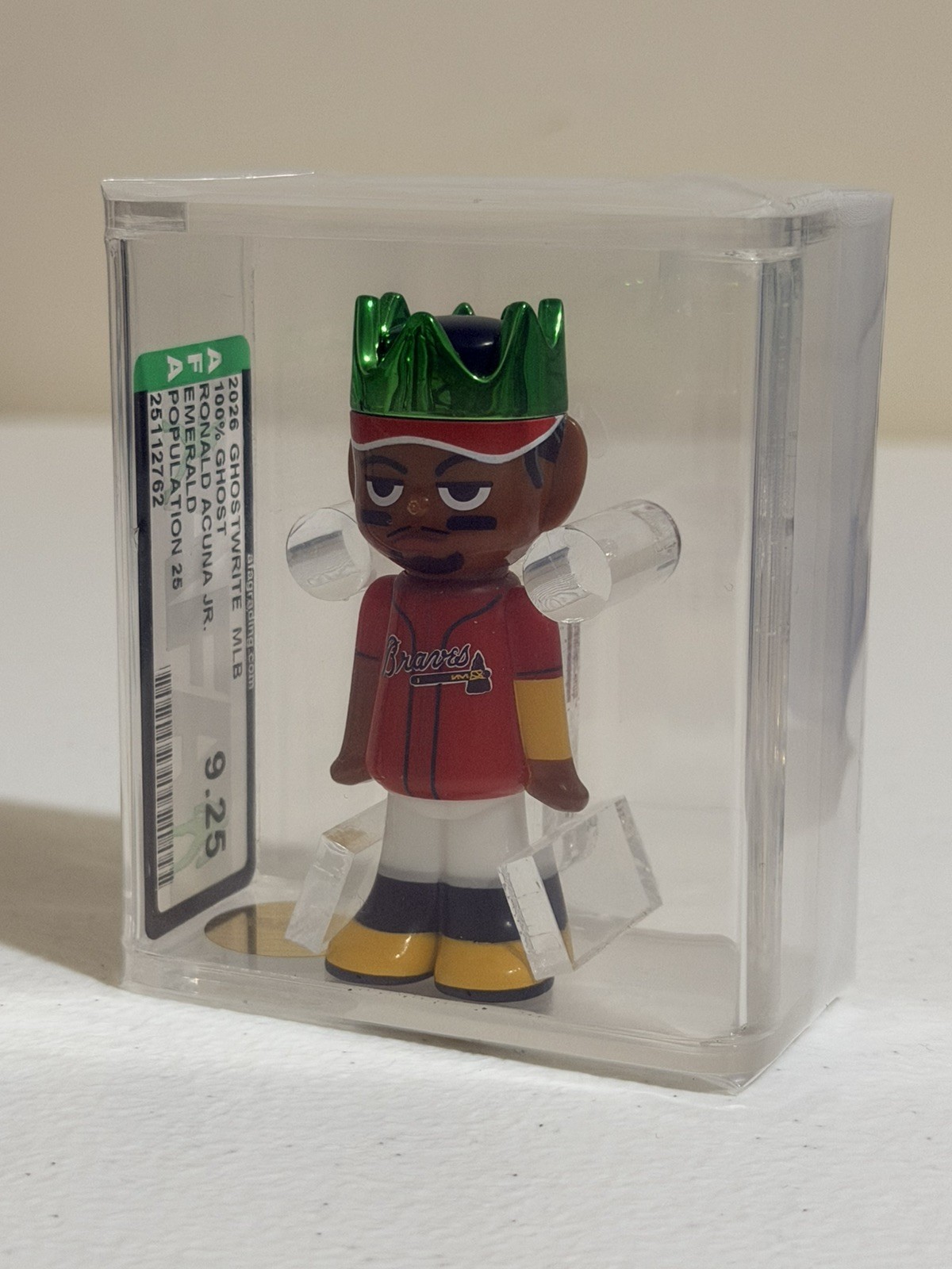 Ghostwrite 2026 MLB Ronald Acuña Jr  /25 Emerald  Atlanta Braves AFA 9.25 Graded