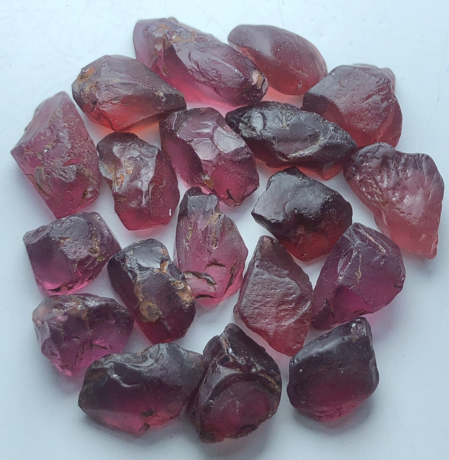 Natural African Malaya Garnet Facet Grade Rough 53.25 Ct Lot – Good Clarity Natural African Malaya Garnet Facet Grade Rough 53.25 Ct Lot – Good Clarity