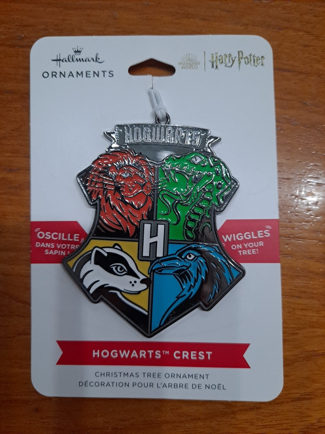 New 2024 Hallmark Ornament Flat Metal Enamel Harry Potter Hogwarts Crest New 2024 Hallmark Ornament Flat Metal Enamel Harry Potter Hogwarts Crest