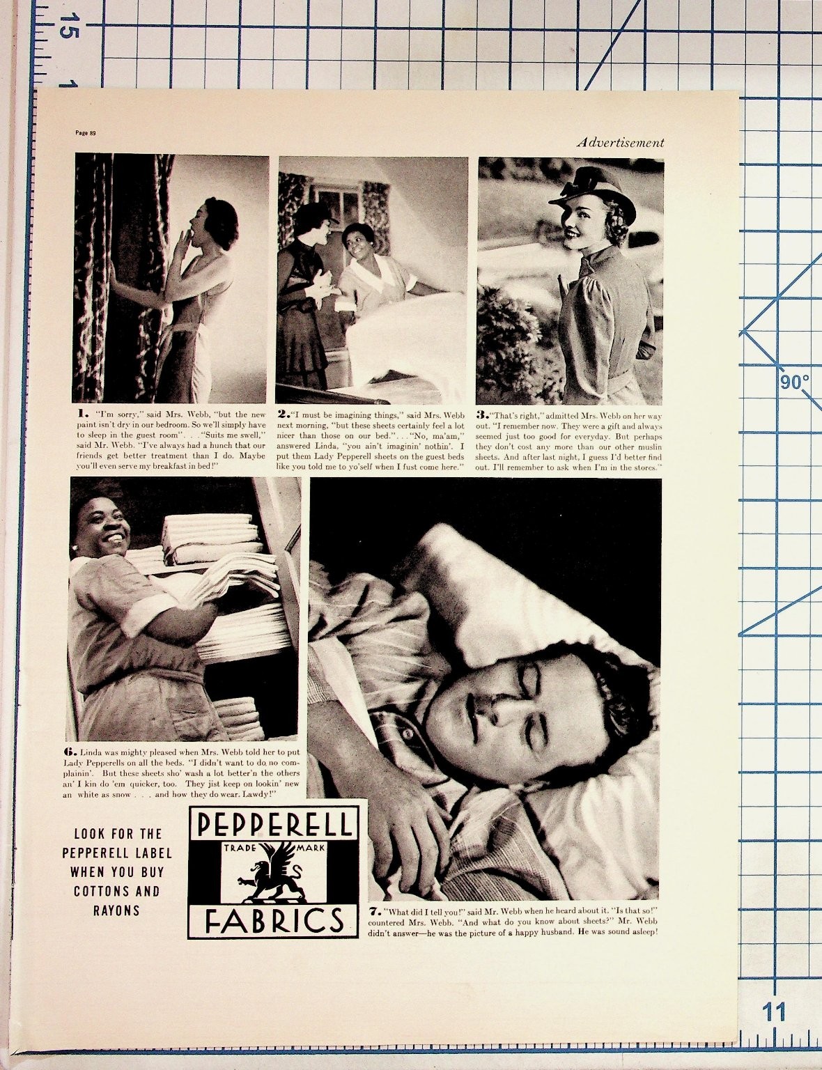 Vintage Pepperell Fabrics Magazine Ad Lady Pepperell Sheets 1940s Domestic Vintage Pepperell Fabrics Magazine Ad Lady Pepperell Sheets 1940s Domestic