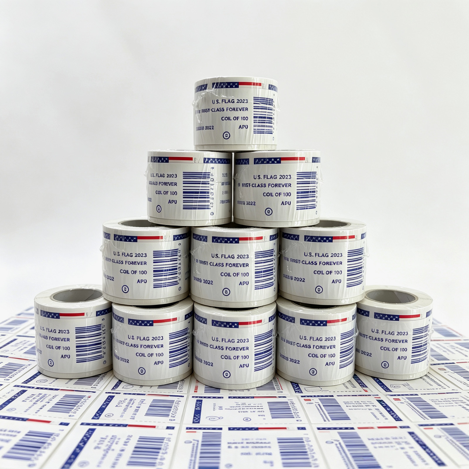 US 10 Rolls Of 100 2023 Flag US Postage (Brand new, unopened)1000pcs US 10 Rolls Of 100 2023 Flag US Postage (Brand new, unopened)1000pcs