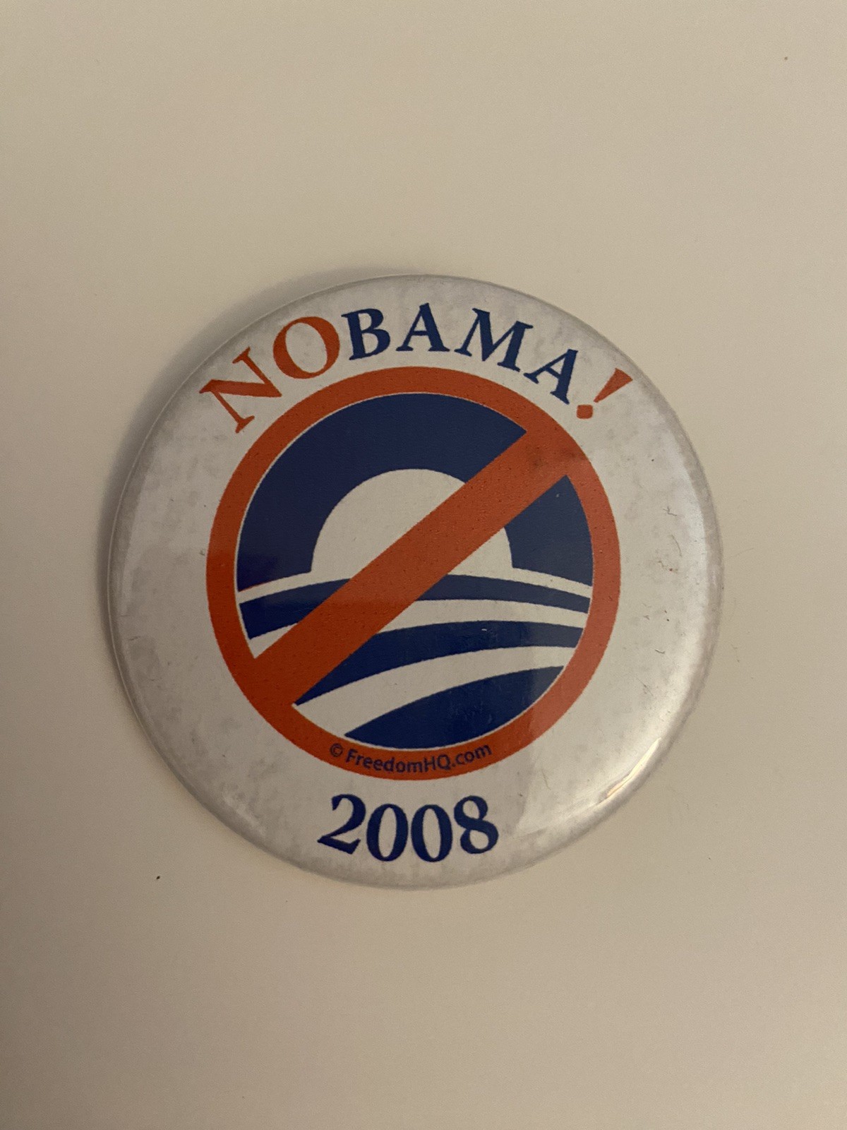 Anti Obama Nobama 2008 Pin Back Button P52 Anti Obama Nobama 2008 Pin Back Button P52