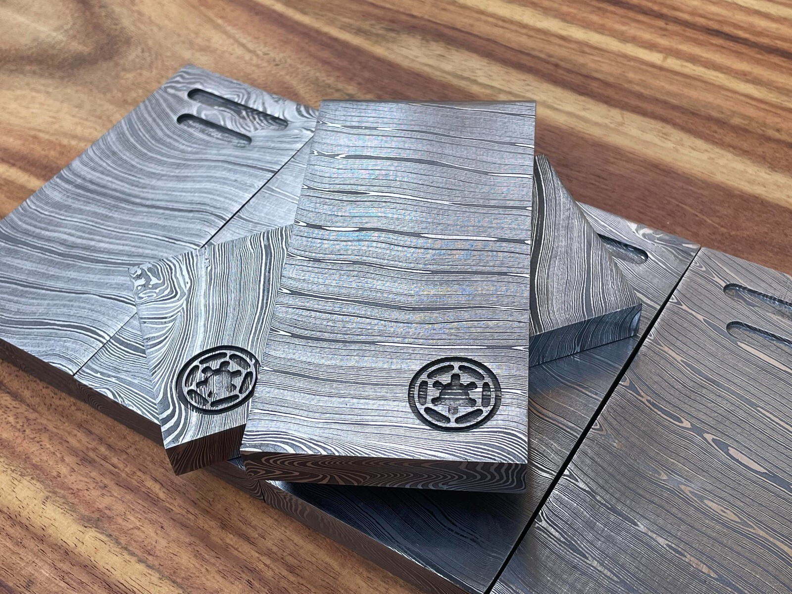3 pieces of Damascus beskar ingot, star wars brick, Mandalorian iron, 3 pieces of Damascus beskar ingot, star wars brick, Mandalorian iron,