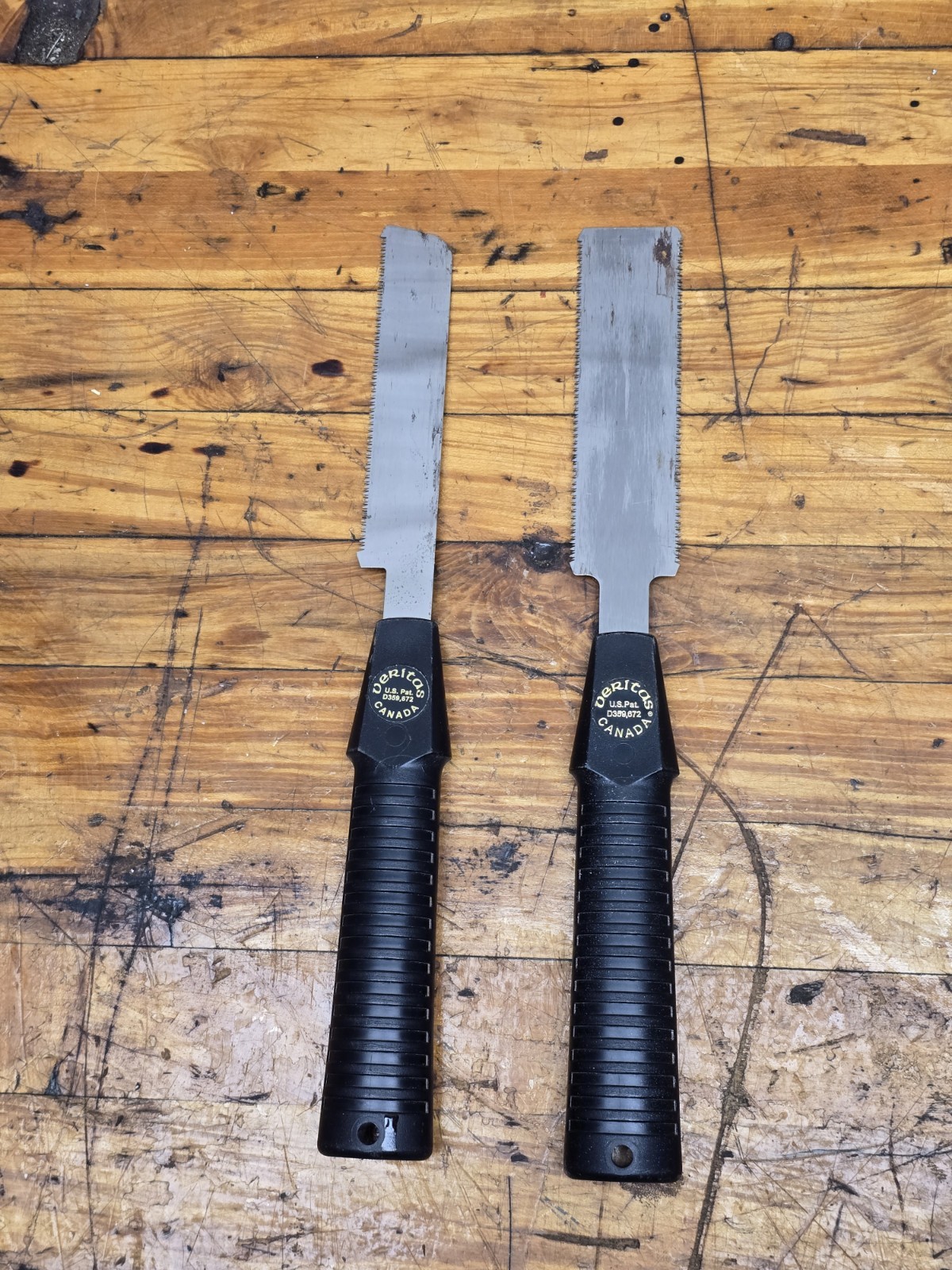 Pair Veritas Flush Cut Hand Saws Woodworking Tool Smooth Fine Tooth Double Side Pair Veritas Flush Cut Hand Saws Woodworking Tool Smooth Fine Tooth Double Side