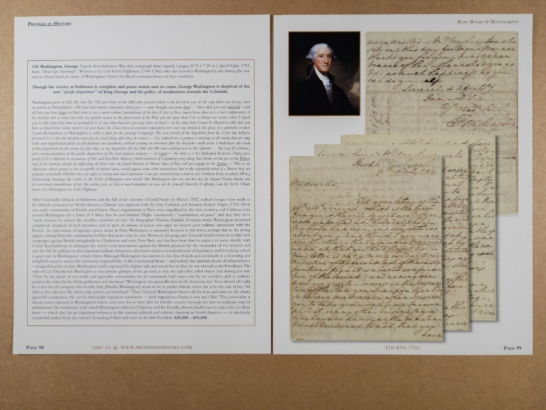 George Washington Revolutionary War-date Letters 2013 auction catalog pages George Washington Revolutionary War-date Letters 2013 auction catalog pages