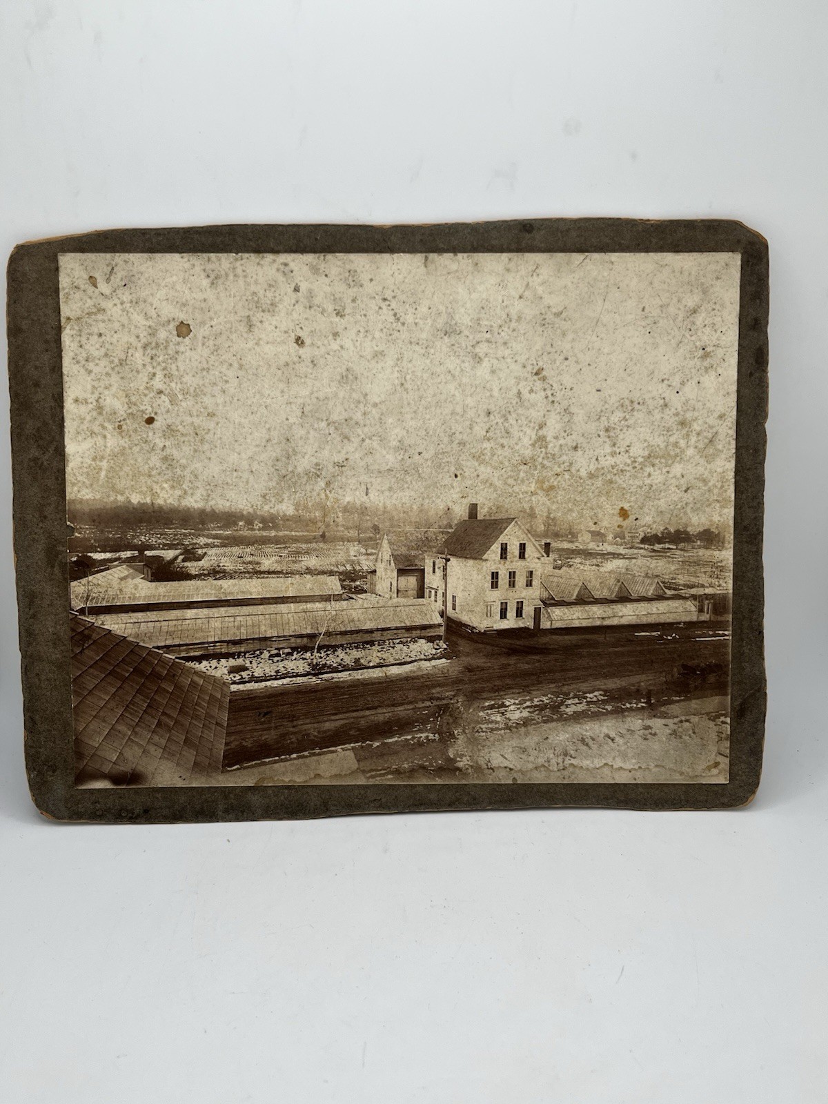 Antique 19th C Photo JG Ellinwood Manchester NH Industrial Agriculture Farm Land Antique 19th C Photo JG Ellinwood Manchester NH Industrial Agriculture Farm Land