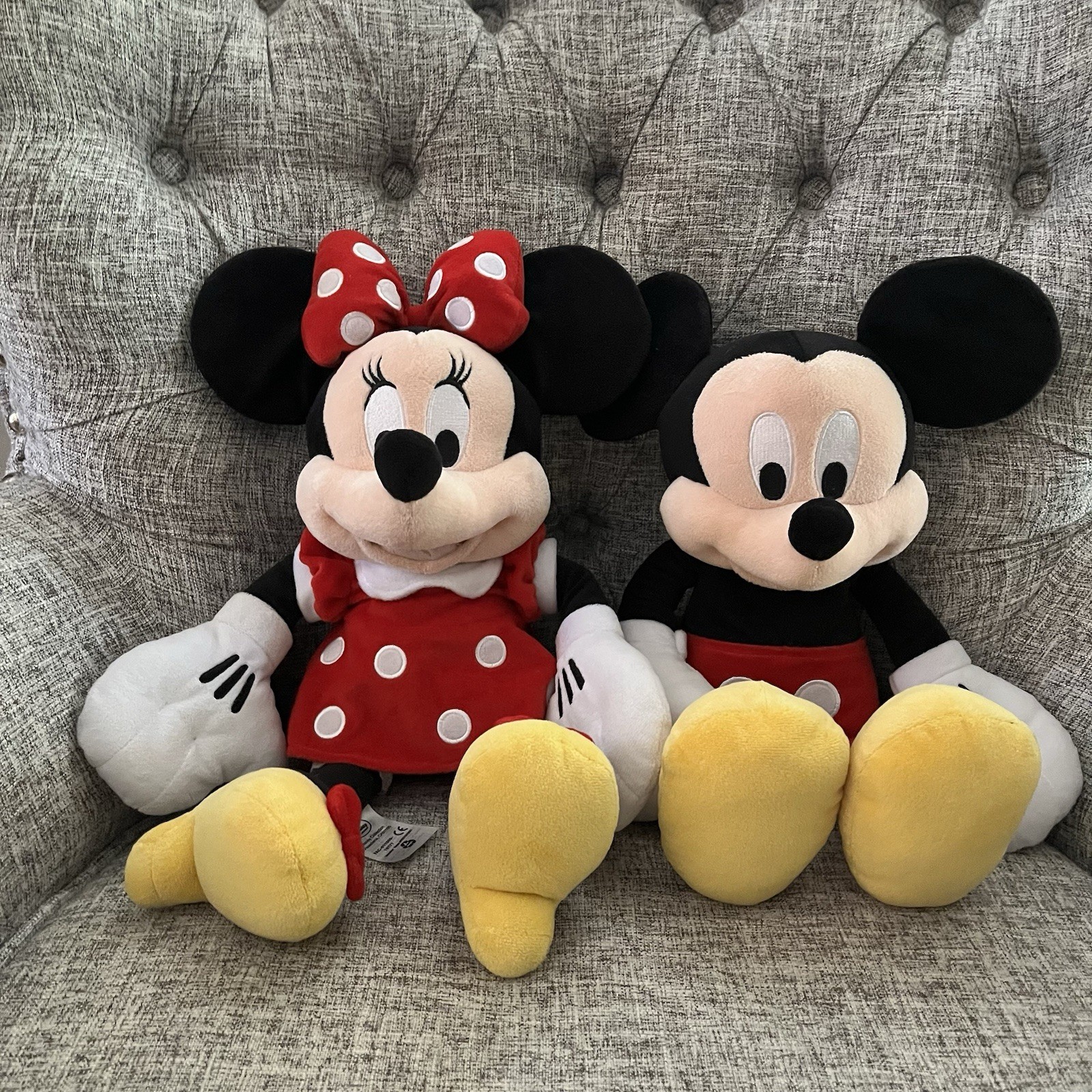 Mickey Mouse and Minnie Mouse Pair Disney Collection Plush Toy Stuffed Animals Mickey Mouse and Minnie Mouse Pair Disney Collection Plush Toy Stuffed Animals