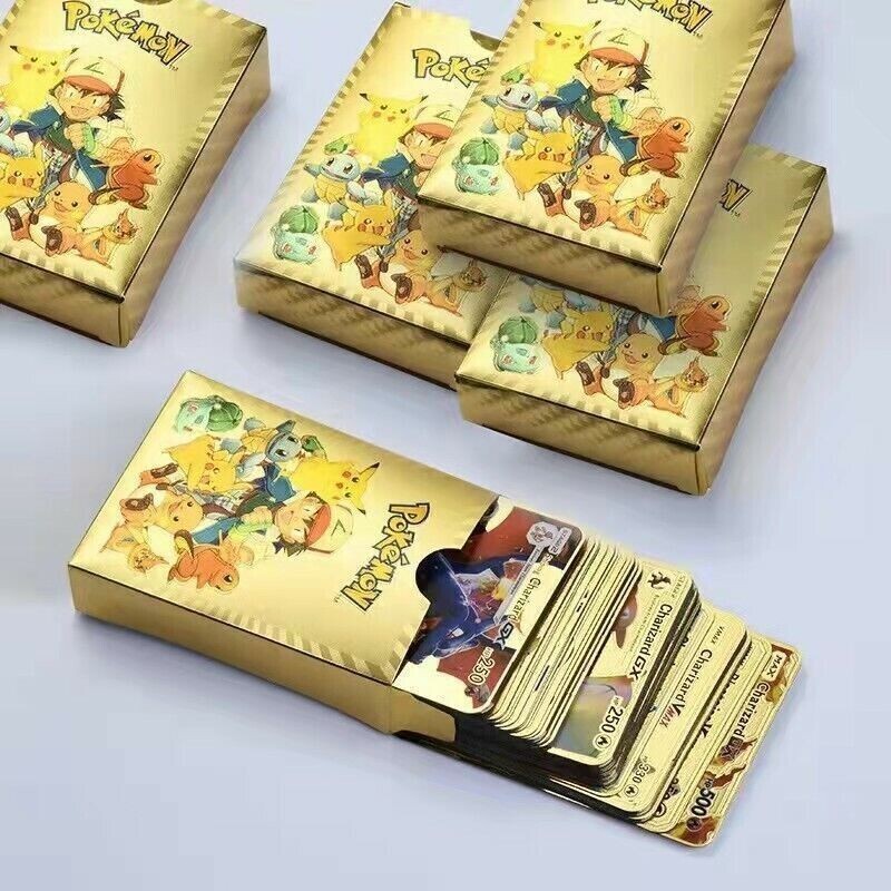 Pokemon Card Foil Laser Color PACK 55 CARDS TCG GX Vmax GX Card Charizard Rare Pokemon Card Foil Laser Color PACK 55 CARDS TCG GX Vmax GX Card Charizard Rare