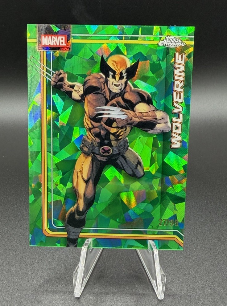 2026 Topps Chrome Marvel Sapphire Green Refractor Wolverine /99 2026 Topps Chrome Marvel Sapphire Green Refractor Wolverine /99