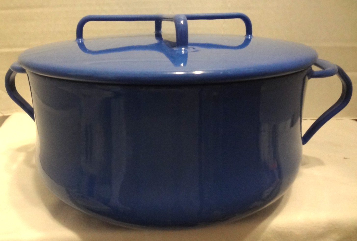 DANSK Kobenstyle BLUE Enamel Metal Dutch Oven Casserole Pot Trivet Lid READ DANSK Kobenstyle BLUE Enamel Metal Dutch Oven Casserole Pot Trivet Lid READ