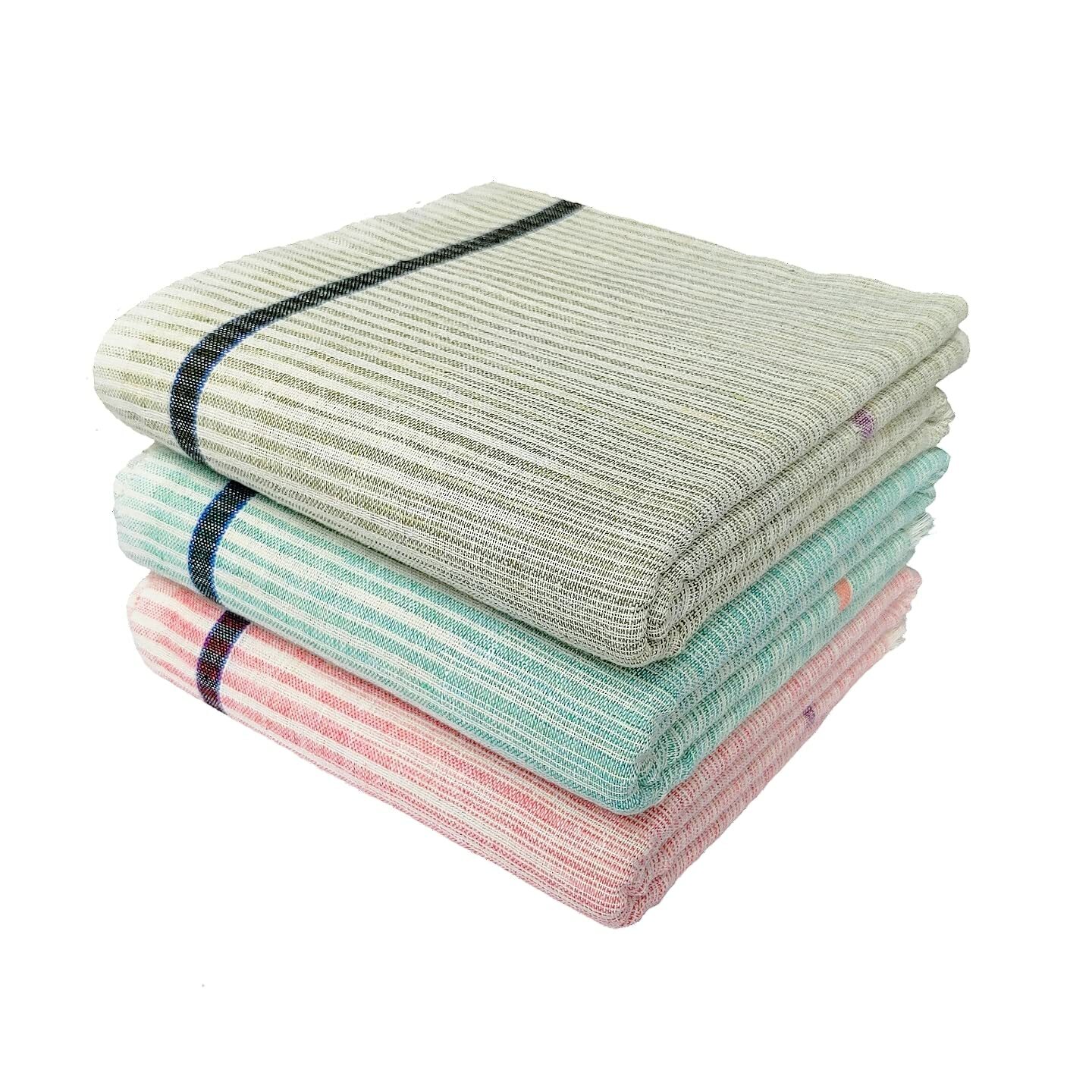 Cotton Gamcha Bath Towel 30 x 64 inch Pack of 3 US