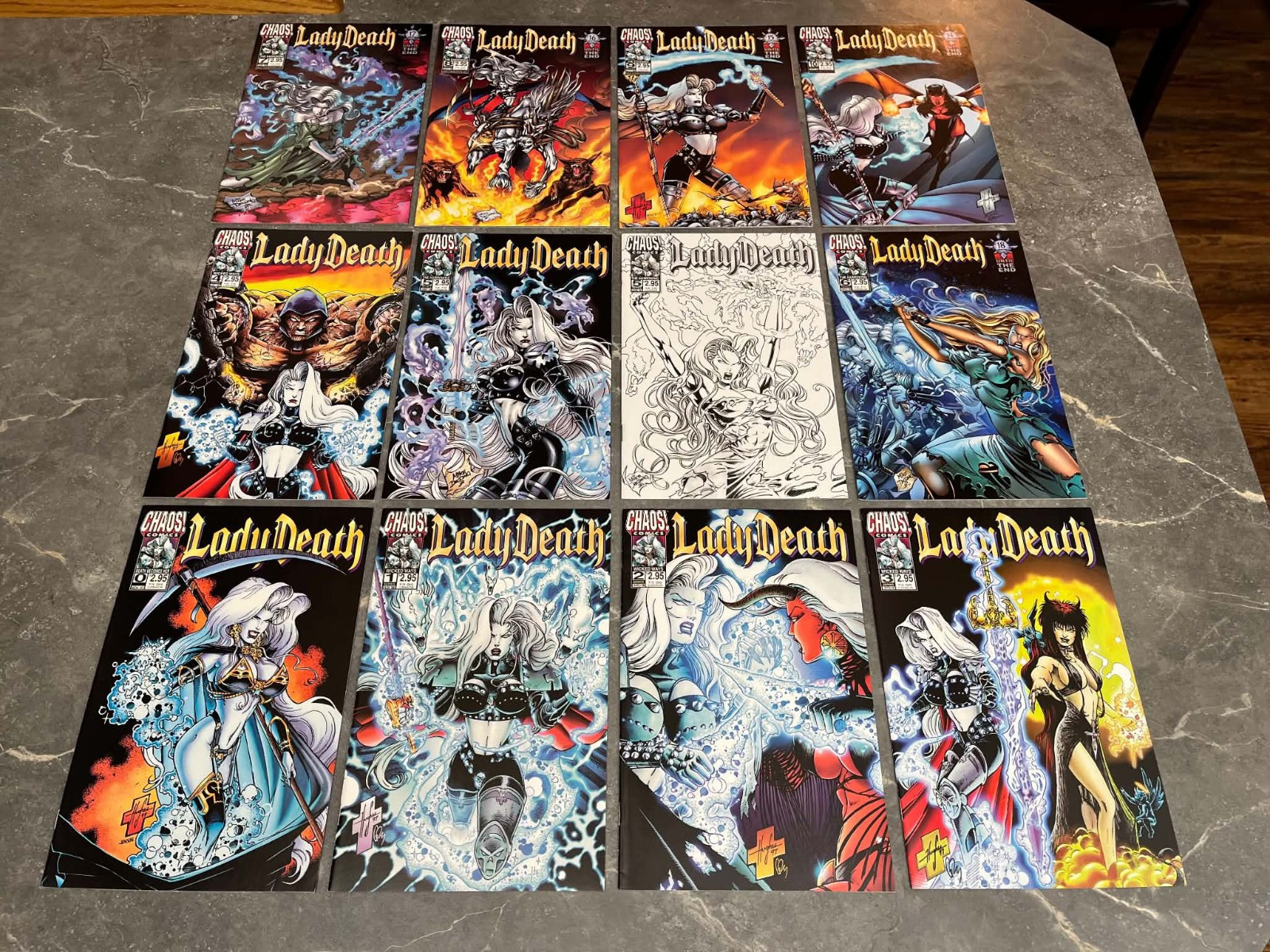 Lady Death #0-16 COMPLETE RUN + #5 B&W Sketch Variant Chaos Comics 18 Book Lot Lady Death #0-16 COMPLETE RUN + #5 B&W Sketch Variant Chaos Comics 18 Book Lot