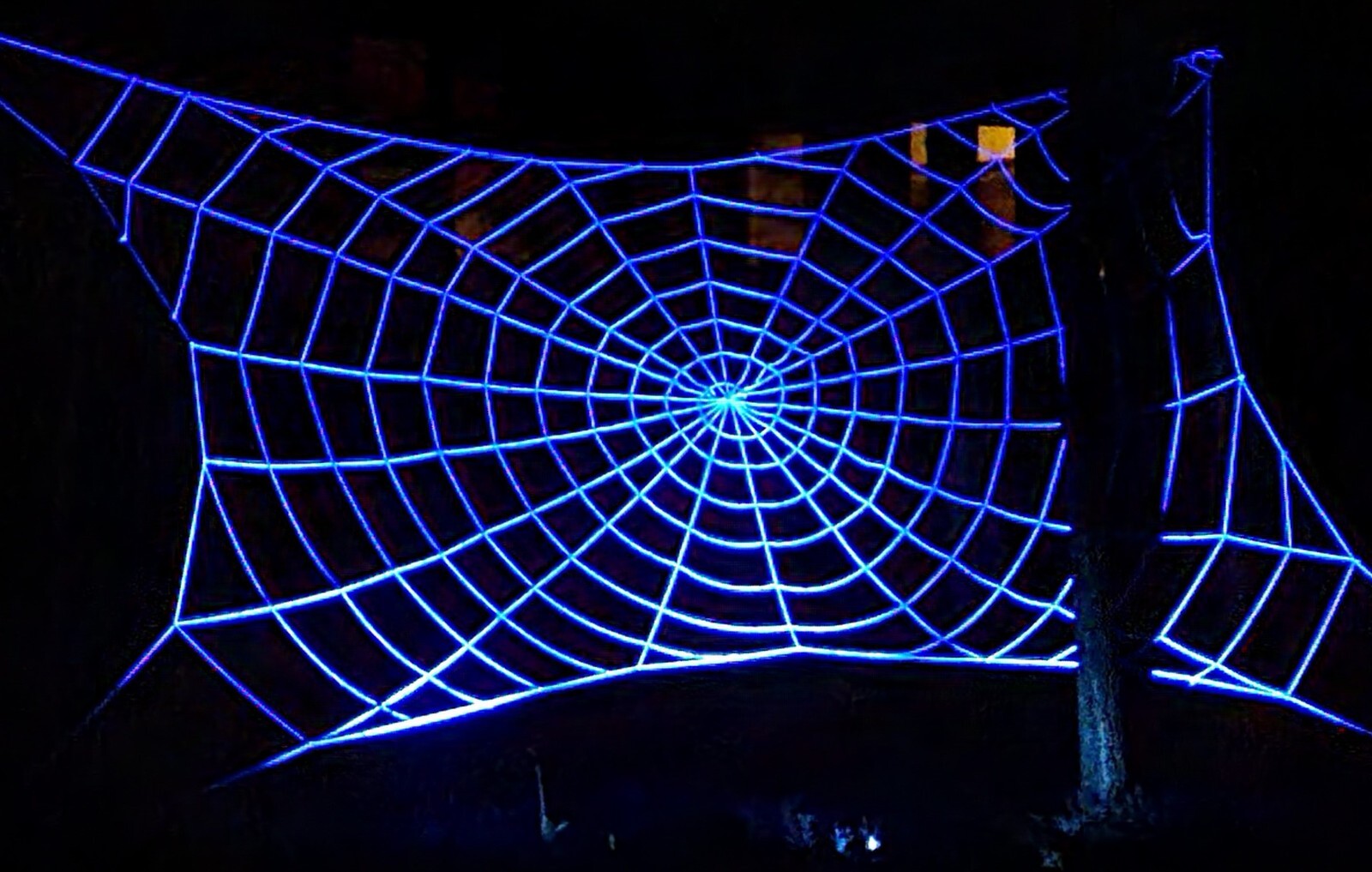 50 ft Mega GlowWeb Giant Rope Spider Web UV Glow Outdoor Halloween House Prop 50 ft Mega GlowWeb Giant Rope Spider Web UV Glow Outdoor Halloween House Prop