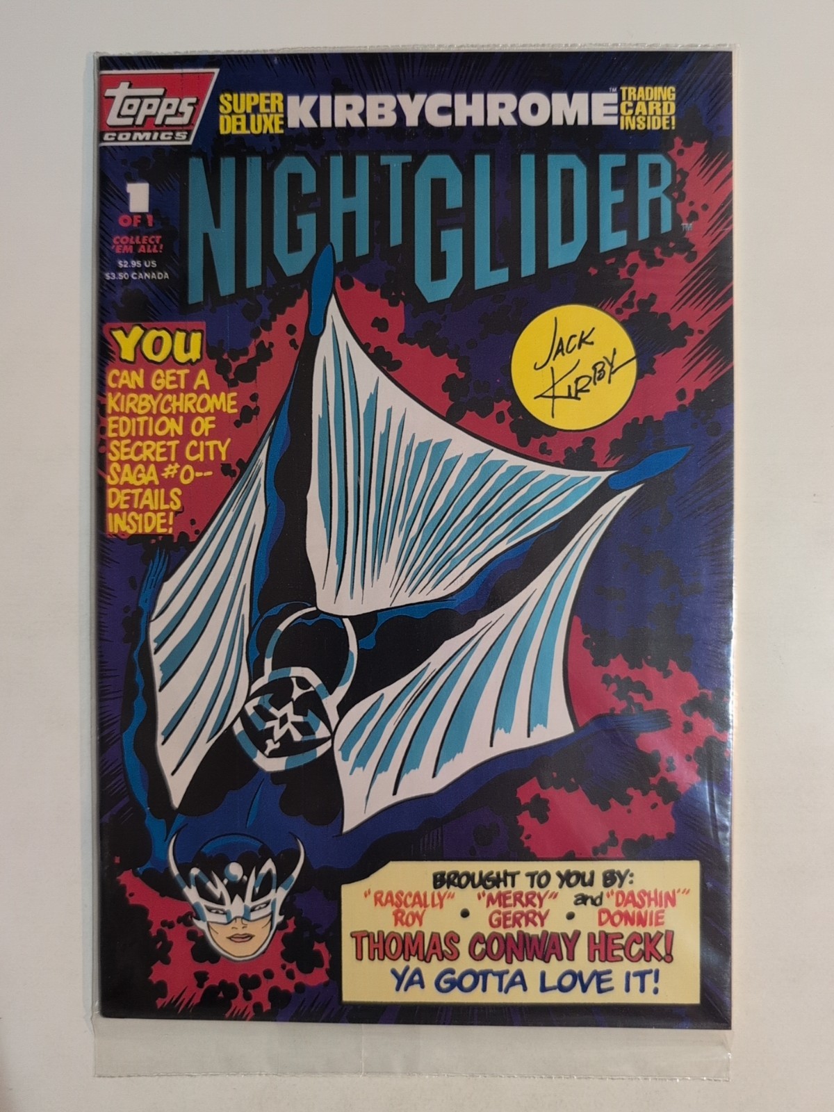 Night Glider #1 Jack Kirby Secret City Saga Topps Comics 1993 Comic Book Night Glider #1 Jack Kirby Secret City Saga Topps Comics 1993 Comic Book