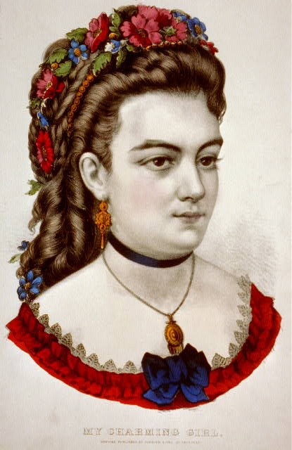 Photo:Currier & Ives My Charming Girl Woman Portrait c1856-1907 Photo:Currier & Ives My Charming Girl Woman Portrait c1856-1907