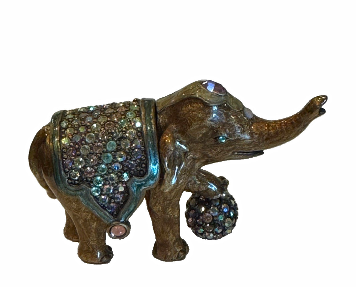 Jay Strongwater elephant w/ encrusted Swarovski crystal saddle, trinket box Jay Strongwater elephant w/ encrusted Swarovski crystal saddle, trinket box