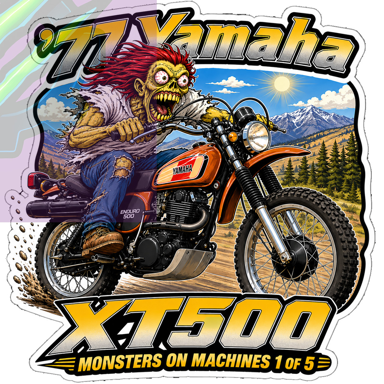 1977 Yamaha XT500 9x9cm Durable Die-Cut Vinyl Sticker 1977 Yamaha XT500 9x9cm Durable Die-Cut Vinyl Sticker