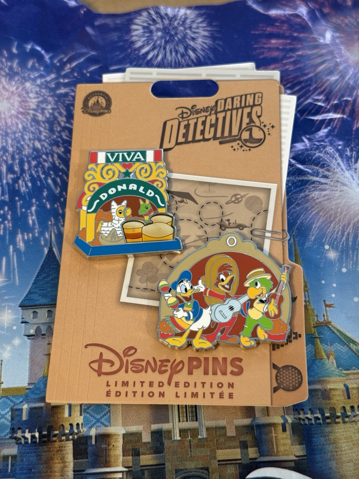 Disney Daring Detectives Viva Donald Three Caballeros Pin LE 3000 New Disney Daring Detectives Viva Donald Three Caballeros Pin LE 3000 New
