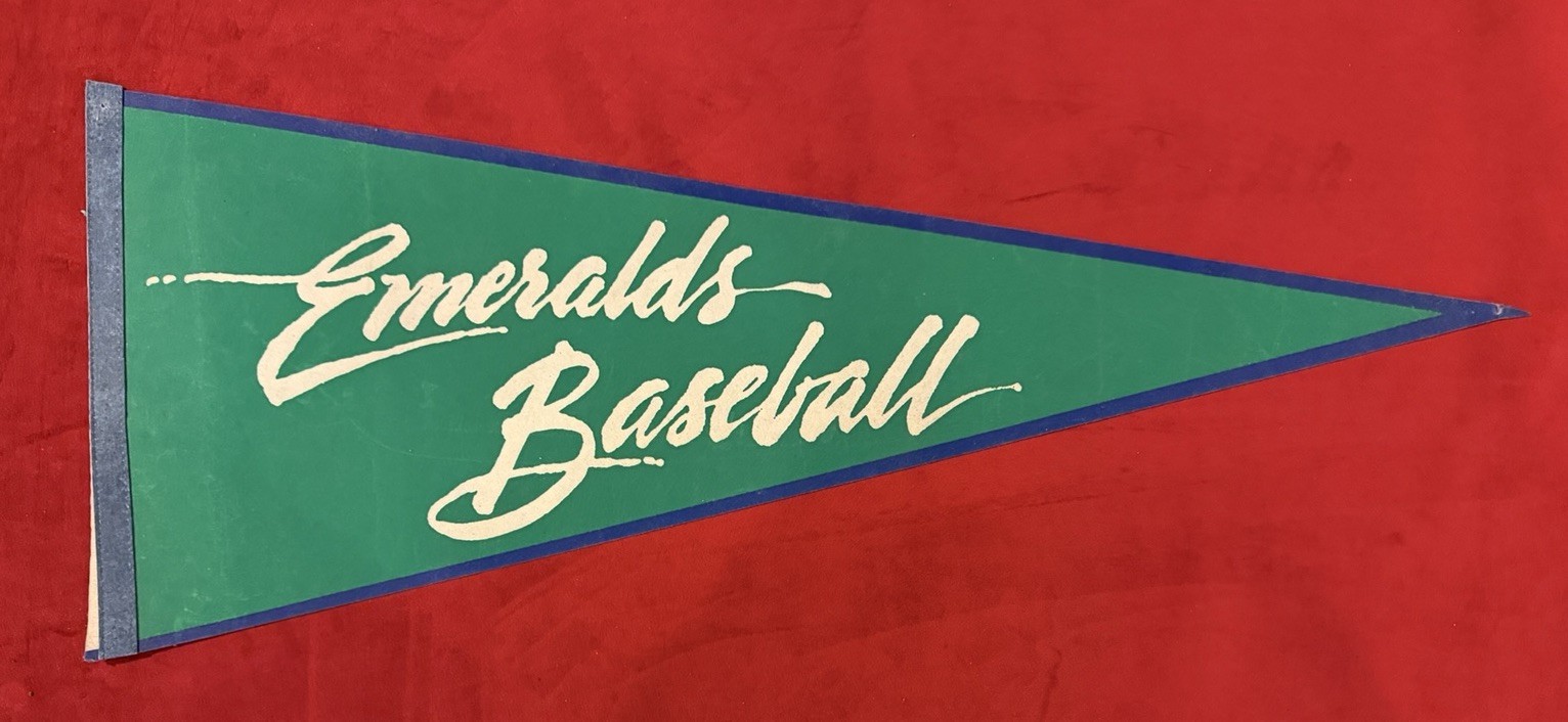 Vintage Eugene Emeralds Baseball 26.5 Inch Pennant Northwest League Minor League
