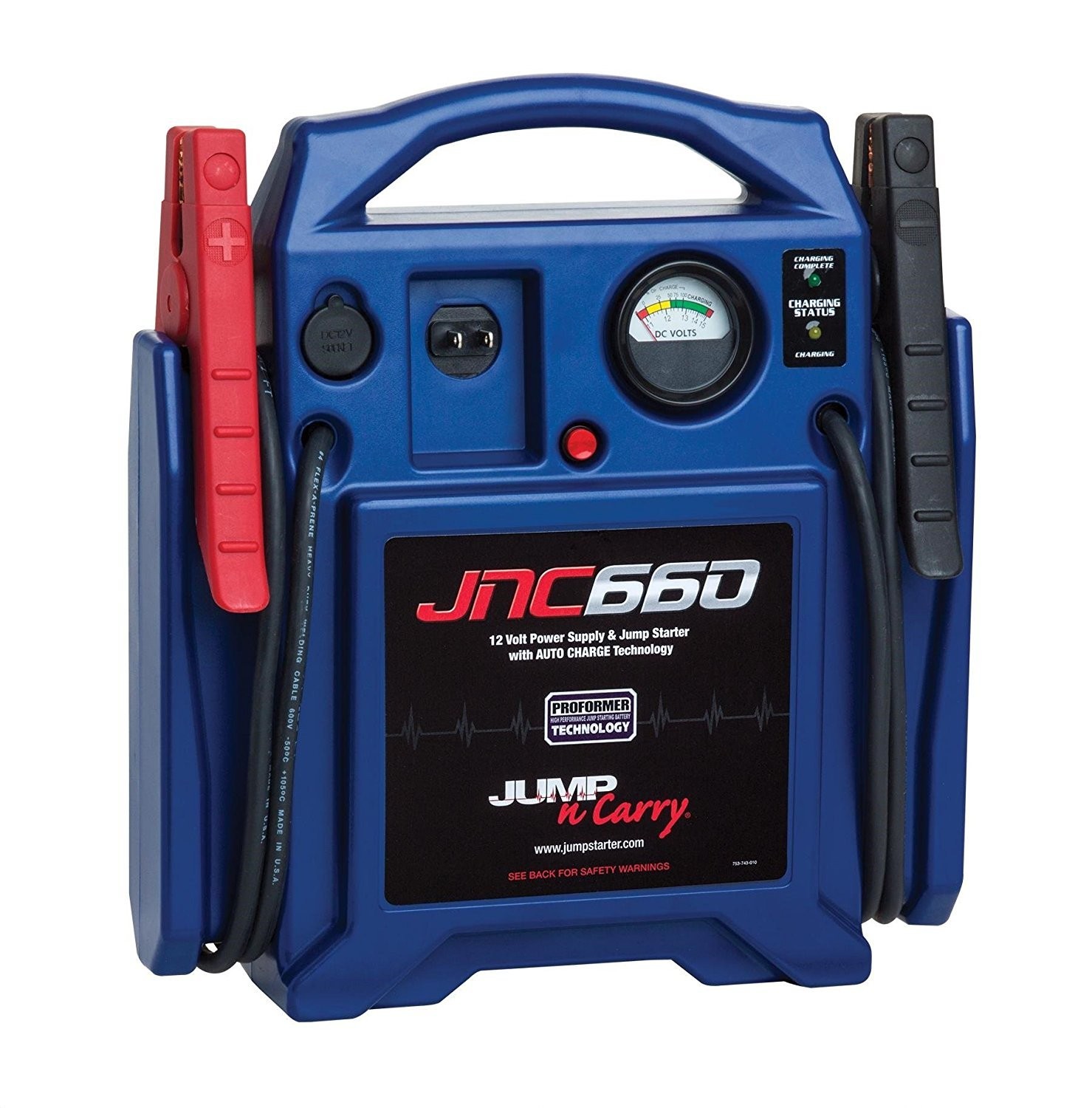 JNC660 1700 Peak Amp 12V Jump Starter Portable Car Battery Booster Blue
