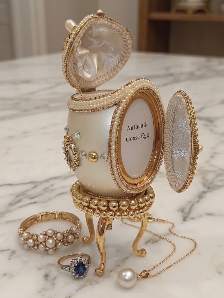 Vintage 1996 Faberge egg Wreath Faberge Musical egg Fabergé egg 30th Birthday Vintage 1996 Faberge egg Wreath Faberge Musical egg Fabergé egg 30th Birthday