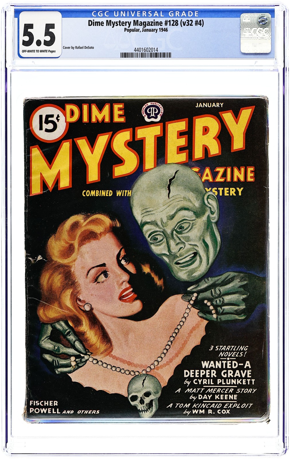 Dime Mystery Magazine Pulp Jan 1946 Vol. 32 #4 CGC 5.5 4401602014 Dime Mystery Magazine Pulp Jan 1946 Vol. 32 #4 CGC 5.5 4401602014