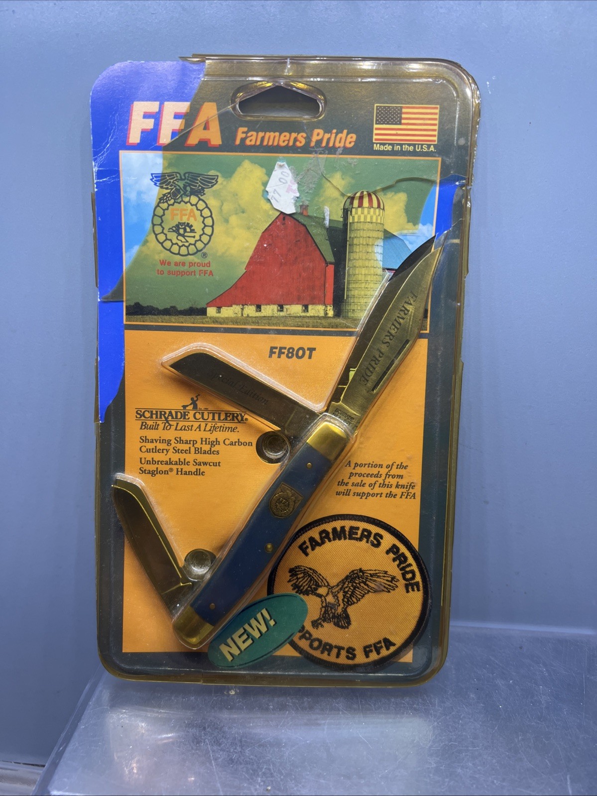Vintage Schrade USA Old Timer FF8OT FFA Farmers Pride Stockman Knife Patch NIP Vintage Schrade USA Old Timer FF8OT FFA Farmers Pride Stockman Knife Patch NIP
