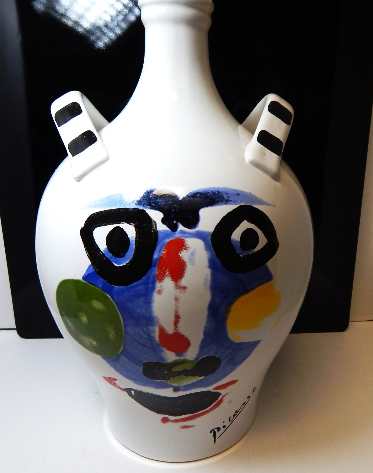 PABLO PICASSO Living Face Ceramic JUG ART Vase 2 Handle Masterpiece Editions PABLO PICASSO Living Face Ceramic JUG ART Vase 2 Handle Masterpiece Editions