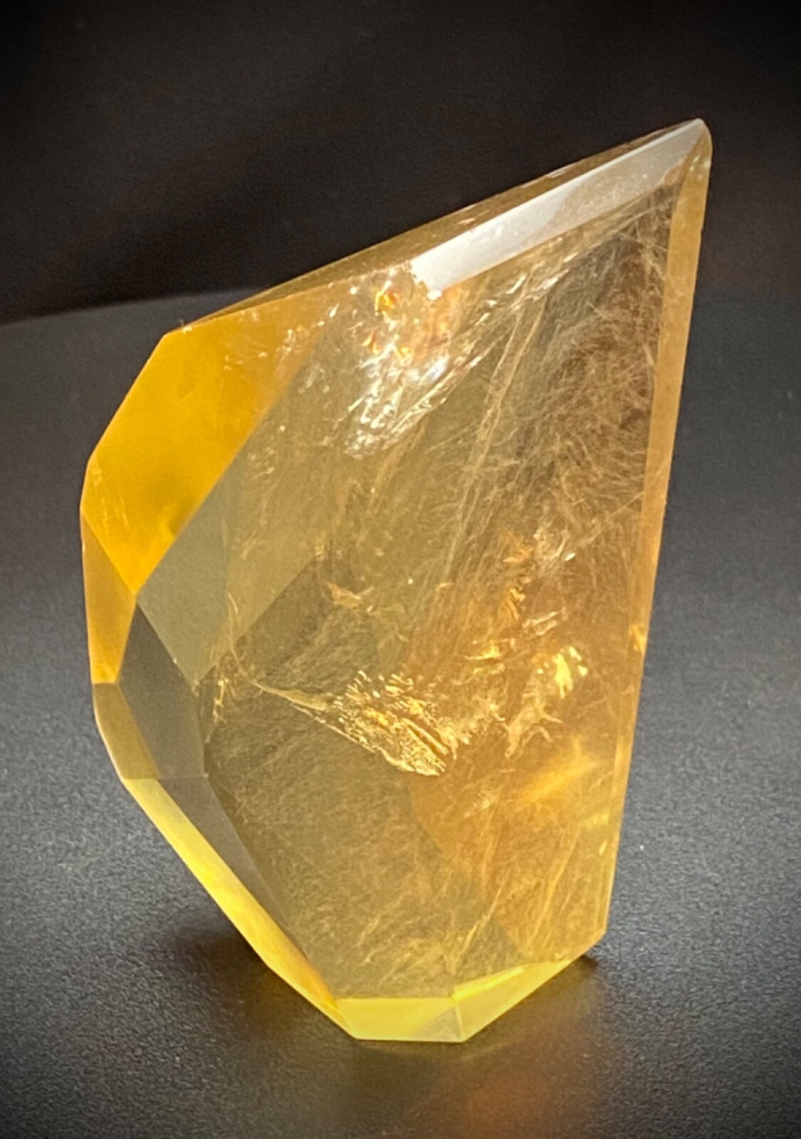 Large Citrine Faceted Freeform 3" 6.3 oz Large Citrine Faceted Freeform 3" 6.3 oz