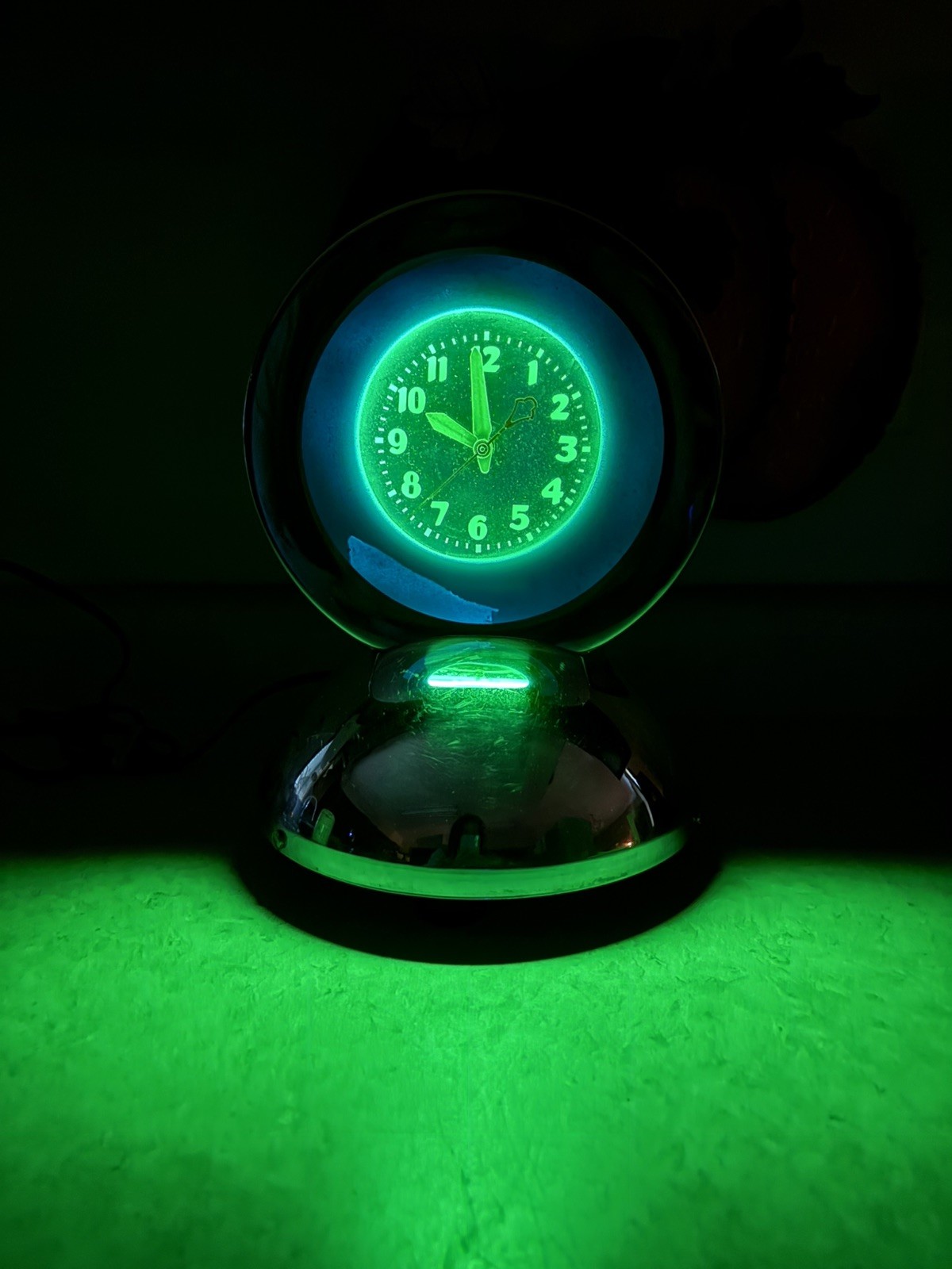 Vtg. “Baby” Glo-Dial Neon Desktop Clock, Grail, 1930’s art deco ,chrome,Rare Vtg. “Baby” Glo-Dial Neon Desktop Clock, Grail, 1930’s art deco ,chrome,Rare