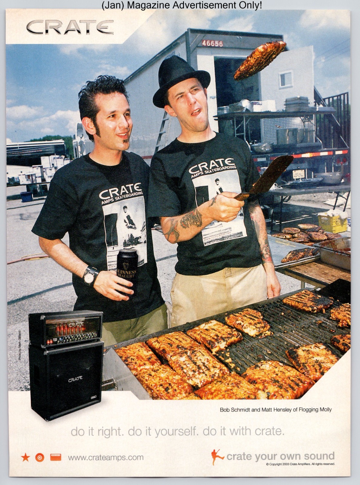 Bob Schmidt Matt Hensley Crate Amps Promo 2004 Full Page Print Advertisement Bob Schmidt Matt Hensley Crate Amps Promo 2004 Full Page Print Advertisement