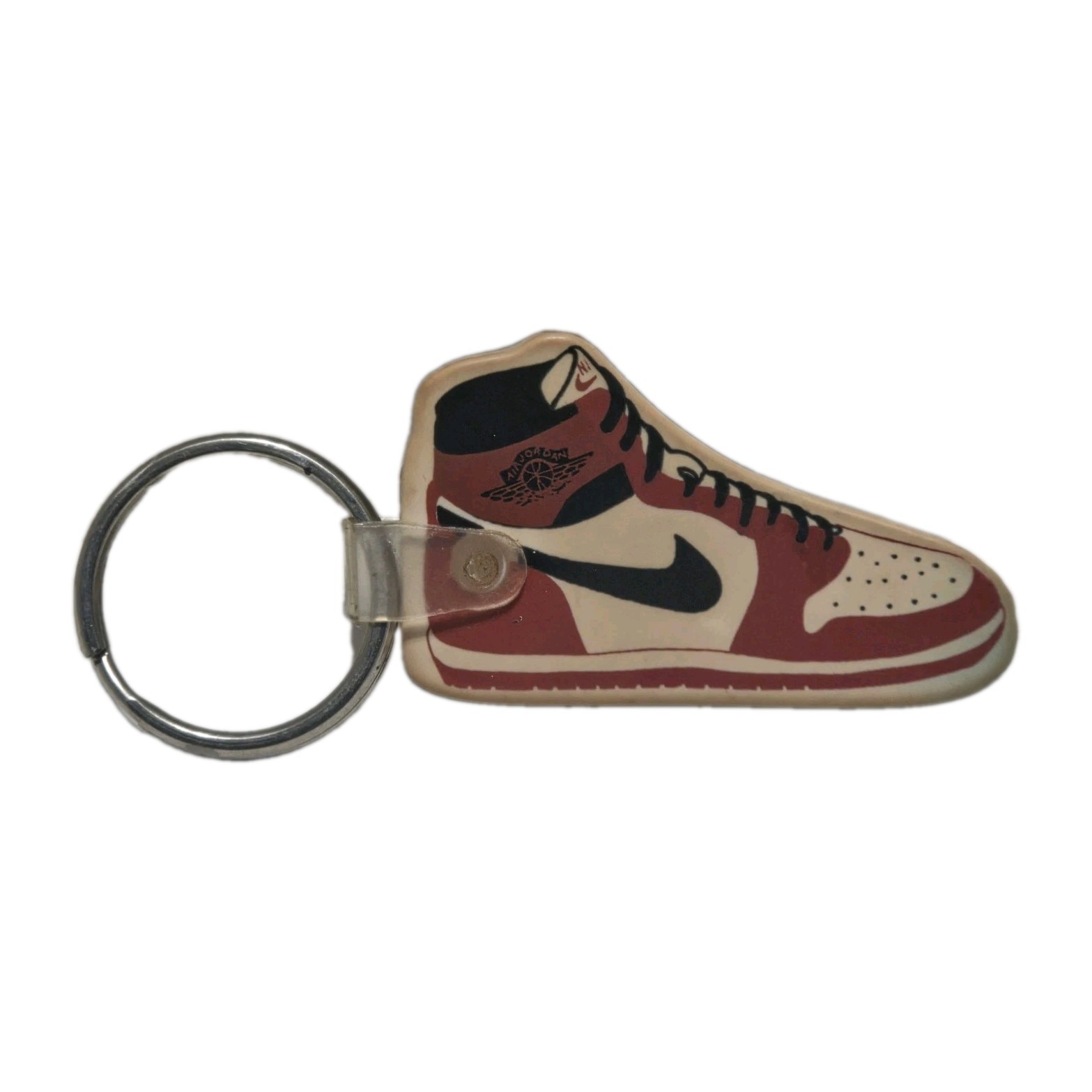 Vintage Rare 1985 Nike Air Jordan Retro 1 Chicago Rubber Shoe Keychain Vintage Rare 1985 Nike Air Jordan Retro 1 Chicago Rubber Shoe Keychain
